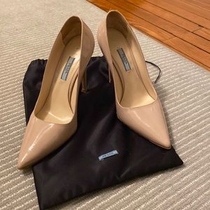 Prada Nude 4 1/2” Heels Size 38